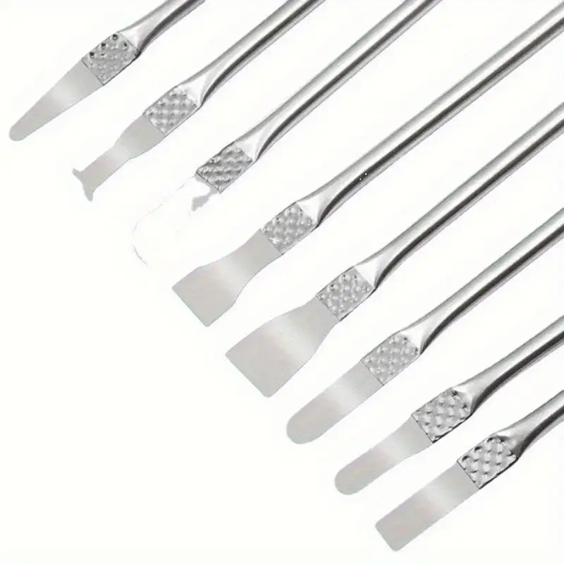 8 piezas de herramientas de extracción de chips de CPU, cuchillo de desmontaje para placa base de teléfonos móviles, hoja de tallado, palanca delgada, removedor de pegamento 5