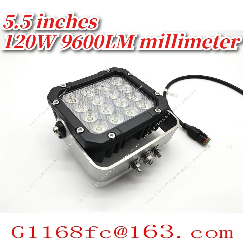 5.5-Inch 120W 9600LM Mm 6000K Heavy-duty Lighting IP68 Waterproof and 304 Stainless Steel Heavy-duty Lighting for Harsh