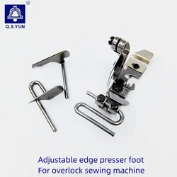 700 new edge locking machine with three in one adjustable center opening, edge blocking, and foot pressing functions