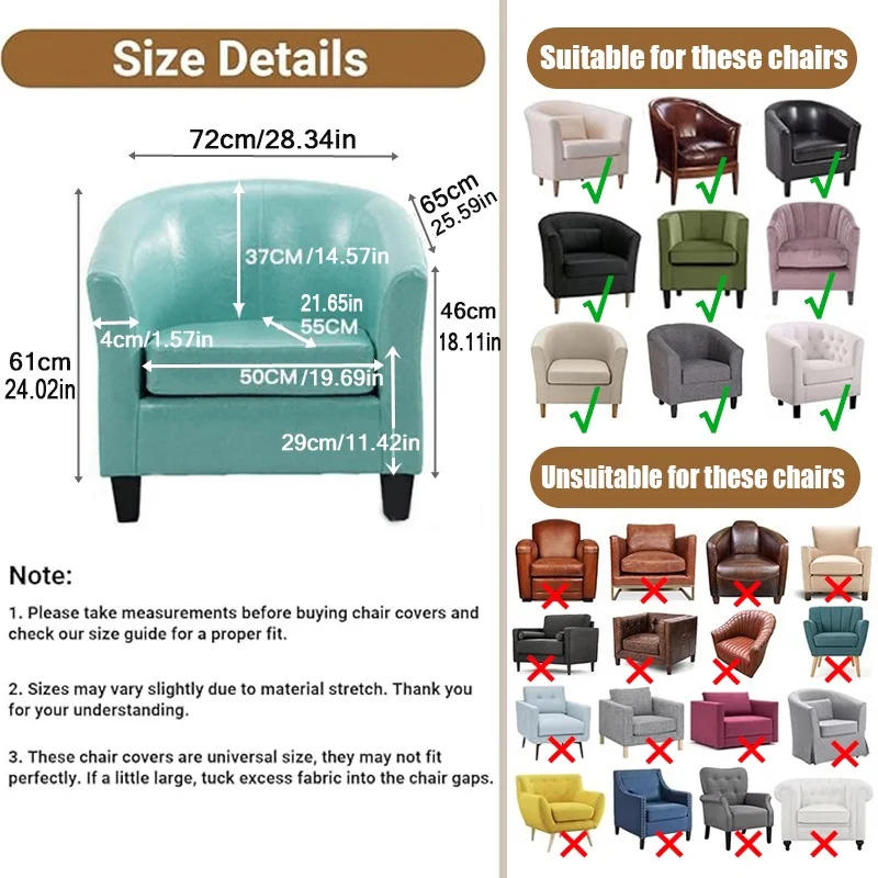 2 teile/satz Jacquard Club Tub Stuhl Abdeckung mit Kissen Abdeckung Elastische Sessel Schonbezug Rutschfeste Couch Abdeckung Möbel Schutz – Detail 1