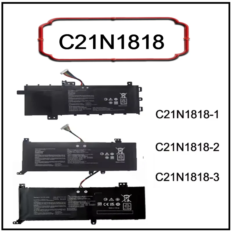 C21N1818 Li-ion Laptop Battery for ASUS V5000F/D/J Y5100U FL8600F X512F/D FL8700 X412DA M5050D F512FA F512D X512DA X512F V4000