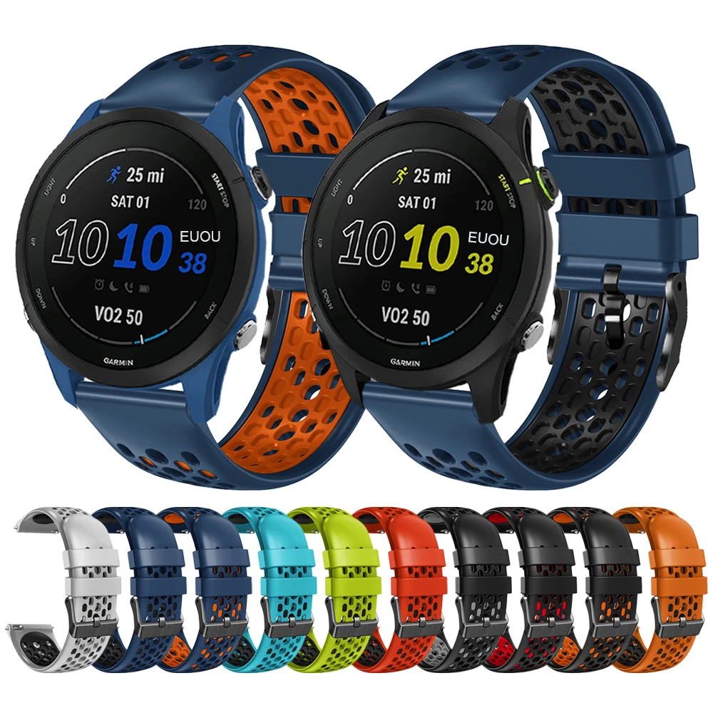 Ремешок силиконовый для наручных часов Garmin Forerunner 255 Music/Vivoactive 4/CAME 2 45 мм, 22 мм