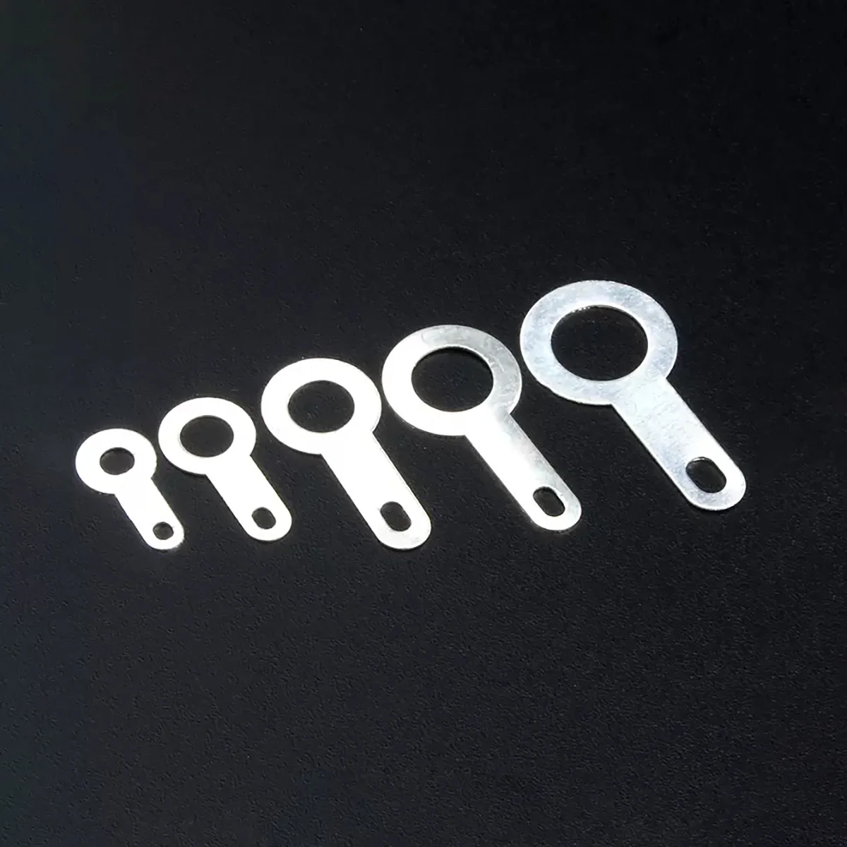 Silver-plated Copper Single Head Soldering Terminal M2.2/2.7/3.2-M10.2 Circular Weld Washer Welding Sheet Soldering Lug