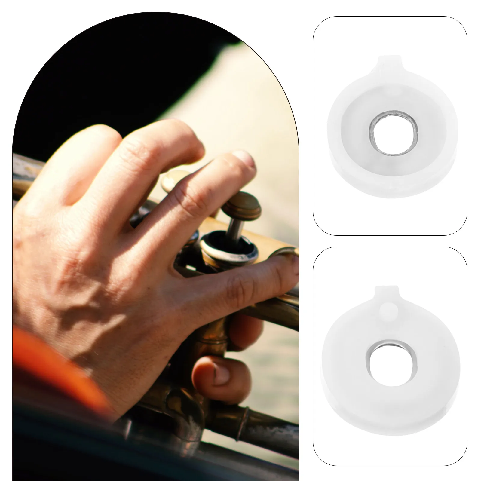 

6pcs Trumpet Valve Spring Plates Mid-Range Horn Accessories Durable Metal Plastic Material Enhanced Sound Performance Trumpet