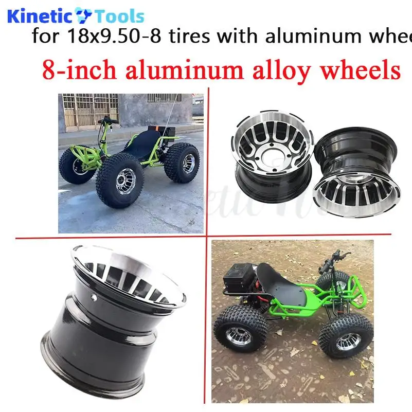 

8 inches front and rear wheel hub suitable for Atv quad ATV karting 19x7-8 18x9.50-8 21x7-8 tubeless tire