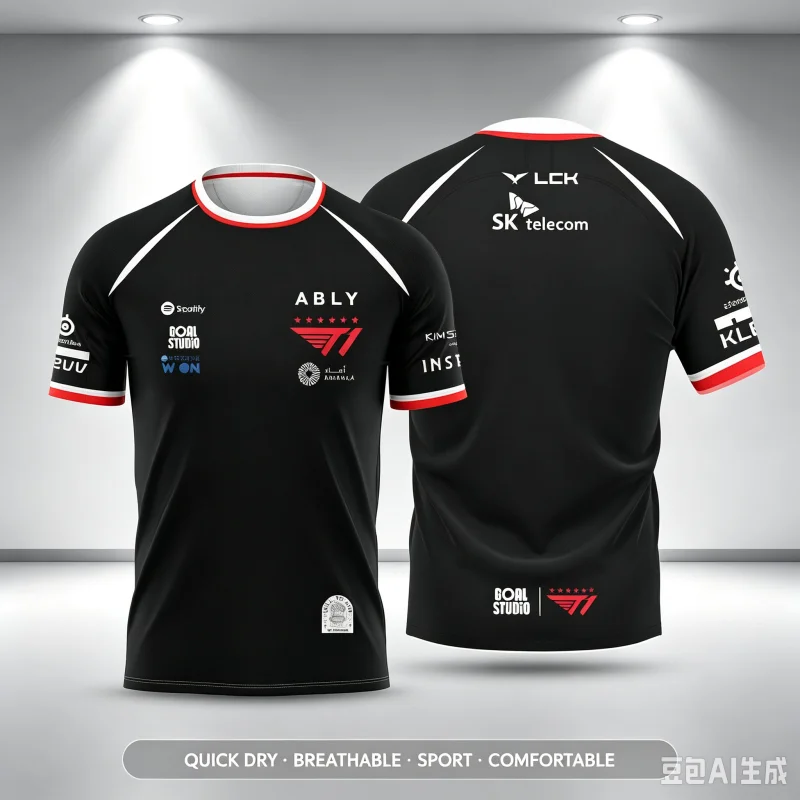26-27 Neues T1 Esports Team Trikot FAKER FAN für Männer und Frauen, Sommer-Freizeit-Kurzarmshirt für Gaming-Enthusiasten, Eltern-Kind – Detail 3
