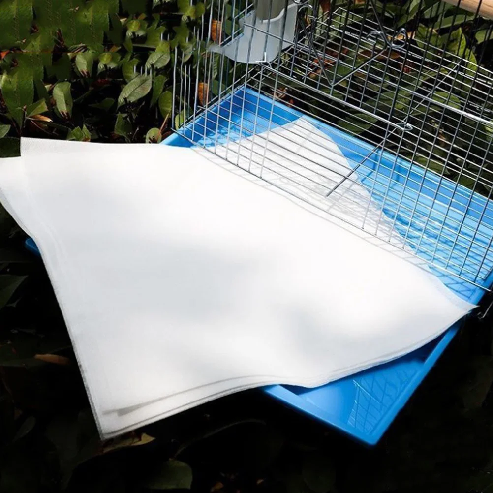 

100pcs Bird Cage Liner Paper Thick Durable Non-Toxic Odor Absorbing Mats For Parrot Cage Bottom Breathable Pet Bird Supply