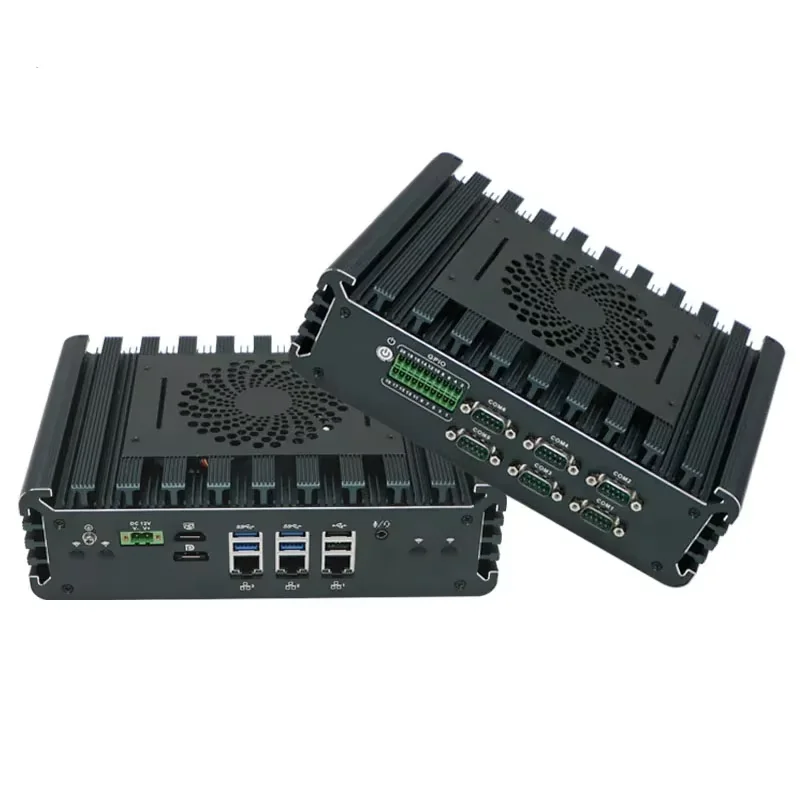 Parador PC industrial sin ventilador 11a generación i5 1135G7 montaje en pared 3LAN 6COM GPIO Win11 Pro para HMI médico Edge AI