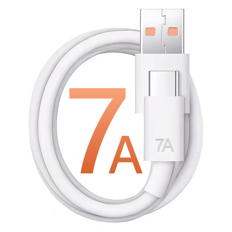 

100W Super Fast Charging Cable 7A USB to Type C Mobile Phone High Speed Charge Cord For iPhone Samsung Huawei 0.25m/1m/1.5m/2m