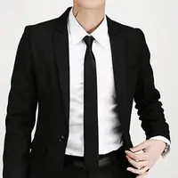Fashion Casual Slim Plain Mens Solid Skinny Neck Party wedding Tie Silk Necktie 2