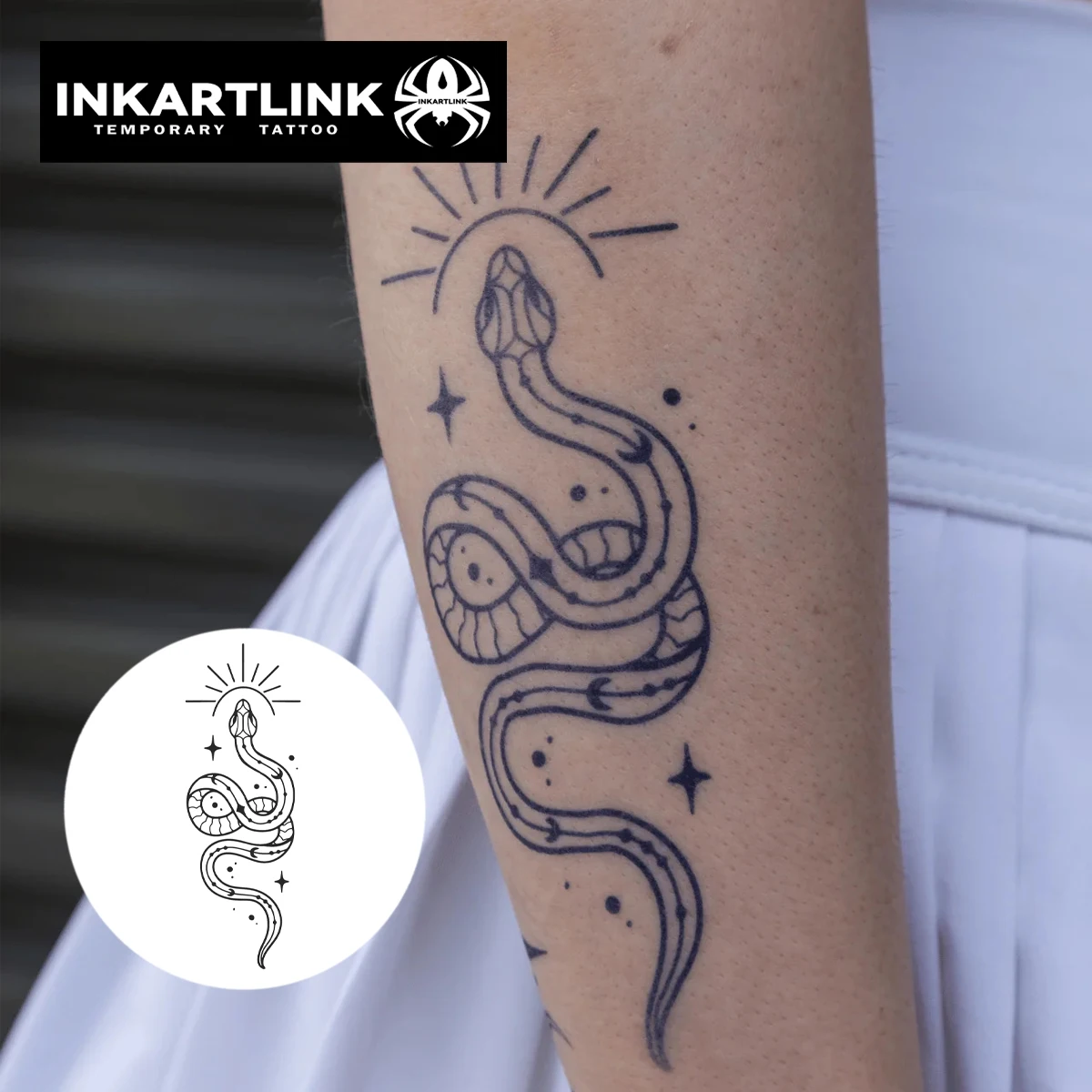 Simple - drawing Animal Patterns Temporary Tattoo,Lasts To 15 Days New Technology Magic Waterproof Semi Permanent Sticker.