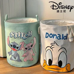 Disney Stitch Donald Duck Dirty Laundry Basket Cute Anime Cartoon Folding Laundry Clothes Hamper Home Large Size Storage Basket