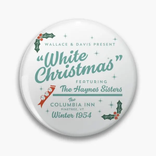 White Christmas Ad  Soft Button Pin Clothes Badge Lapel Pin Creative Hat Women Cute Lover Collar Brooch Gift Jewelry Fashion