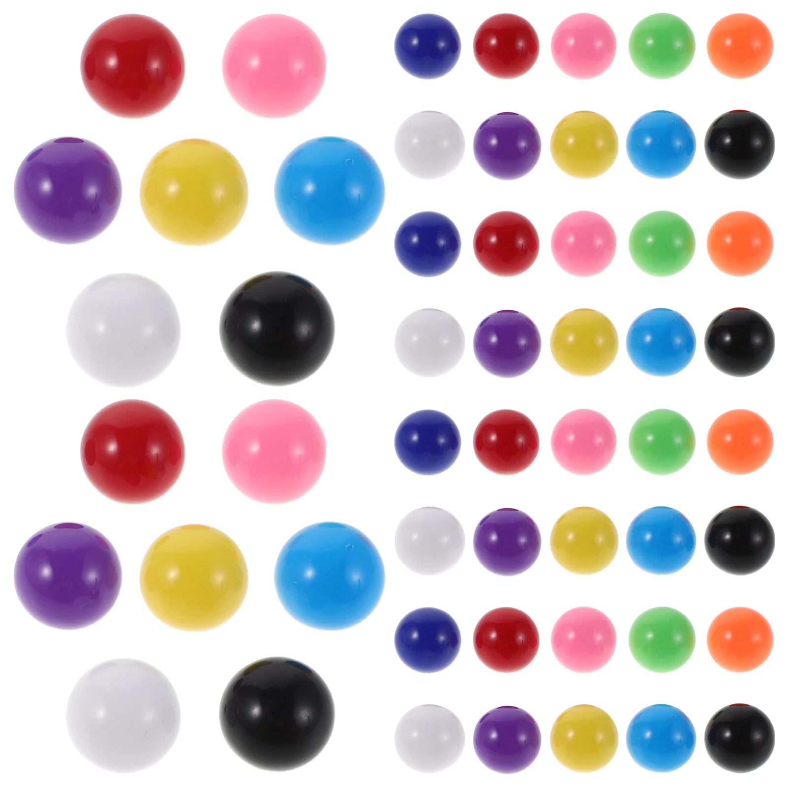 200 szt. Koraliki plastikowe do nauki matematyki, jednolite, kolorowe, edukacyjne kulki Montessori, kulki wymienne 12 mm, różne kolory, do gier