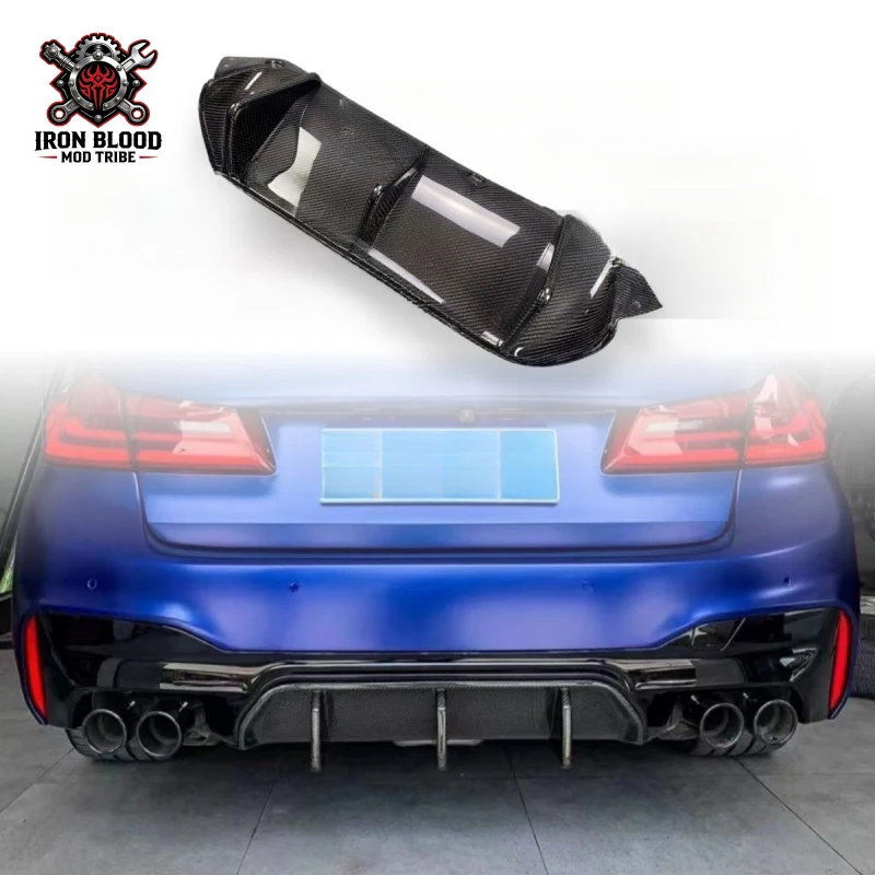 Suitable for 2018-2020 BMW 5 Series M5 F90 modification and upgrade to M-style carbon fiber rear lip