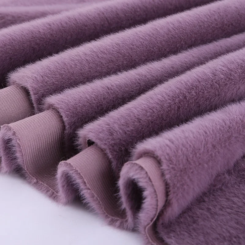 High Grade Encrypted Mink Fur High and Low Fur Fabric Otter Rabbit Fur Plush Toys Blanket Clothing Faux Fur DIY Sewing Fabric