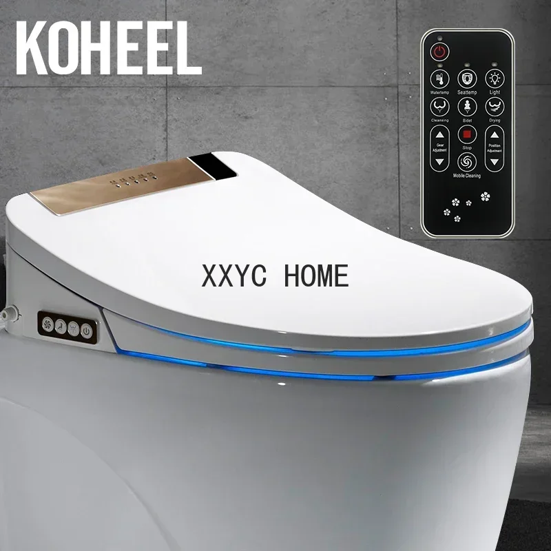 LCD 3 Color Intelligent Toilet Seat Elongated Electric Bidet Cover Smart Bidet Heating Sits Led Light Wc