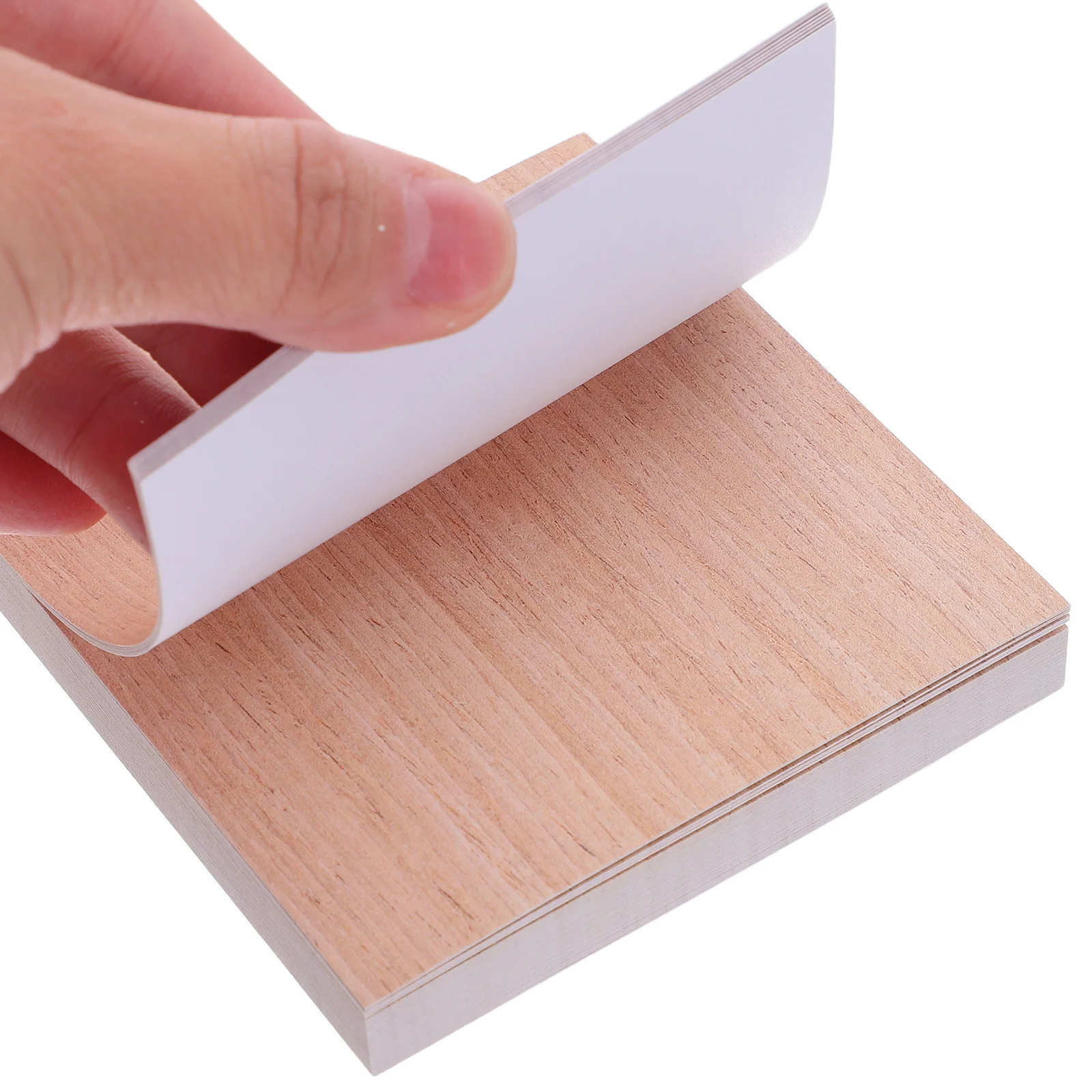 Blocco note autoadesivo con venature del legno da 100 fogli per l'organizzazione della scrivania Blocco note con promemoria adesivo forte Scrittura a lunga durata