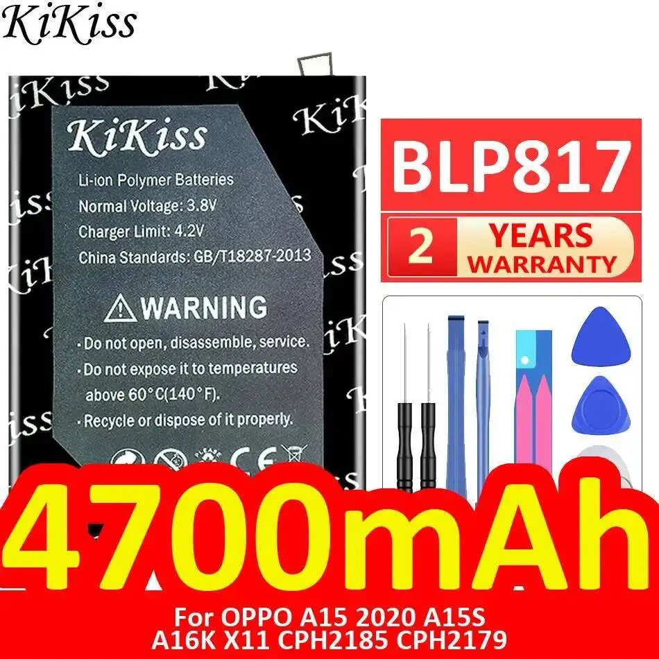 

Lightweight BLP817 For Oppo A15 2020 A15S A16K X11 CPH2185 CPH2179 Fast Charging Mobile Phone Battery 4700Mah