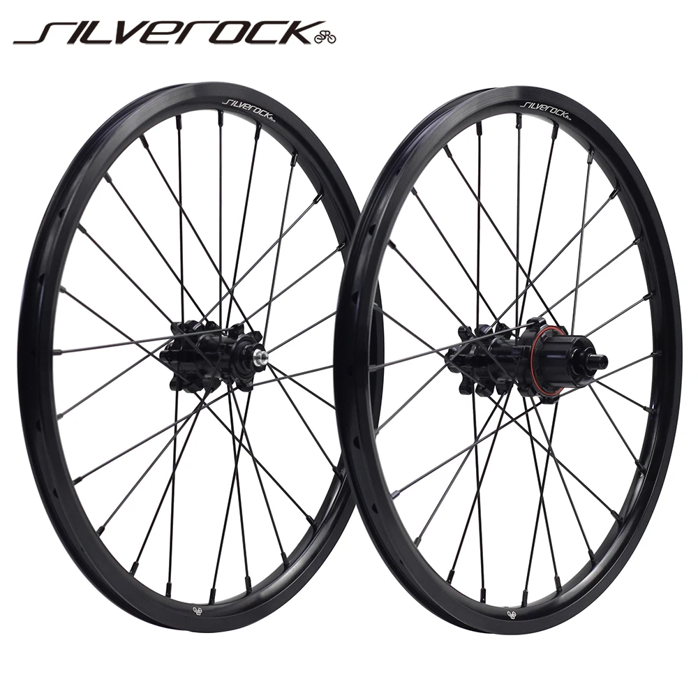 

SILVEROCK Alloy Wheelset 16 x1 3/8" 349 7 Speed for Brompton 3sixty 360 Folding Bicycle 24H Straight Pull Disc Brake wheel