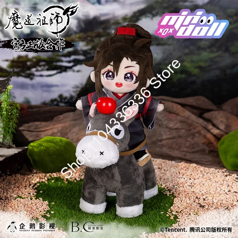 Boneka Plush Grandmaster of Demonic Cultivation Wei Wuxian Wei Ying dengan Kotak, Mainan Berbasis Anime, Boneka Kapas, Halloween