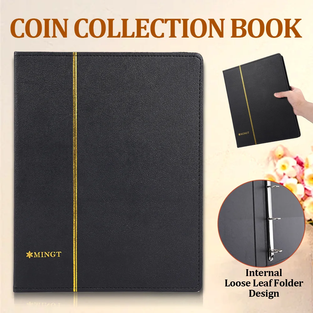 10 Sheets Stamps Pages Collector Empty Stamp Album Book 9 Hole Binder PVC Loose-leaf Inners Refill Page Stamp Storage Collection