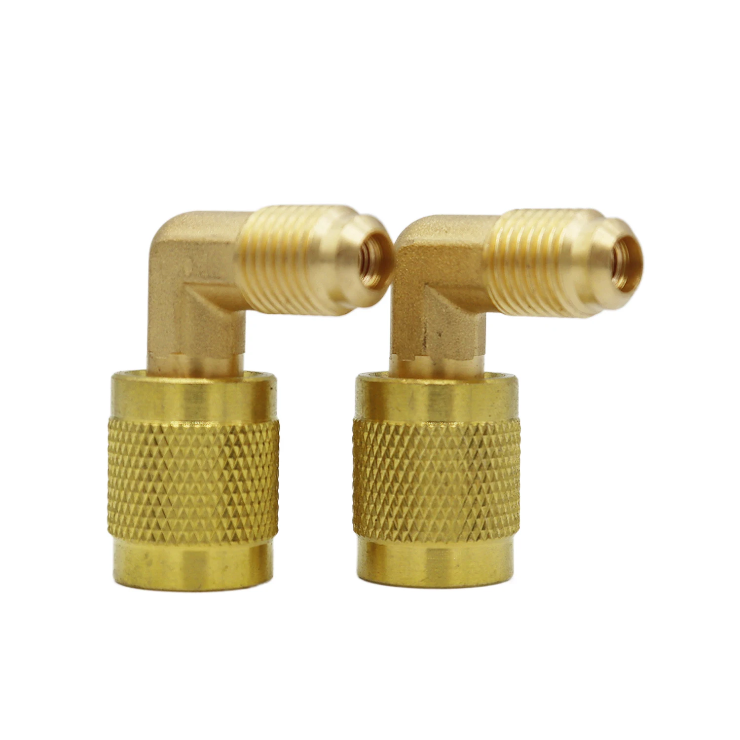 Adaptador de latón para bomba de vacío, acopladores rápidos 5/16 SAE F a 1/4 SAE para aire acondicionado, 1-4 piezas, R410a