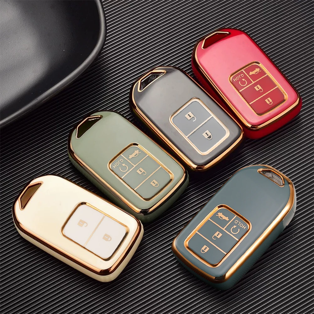 TPU Car Remote Key Case Cover Shell For For Honda CRV CR-V Fit Civic Accord HR-V HRV City Odyssey XR-V Protector Holder Keyless