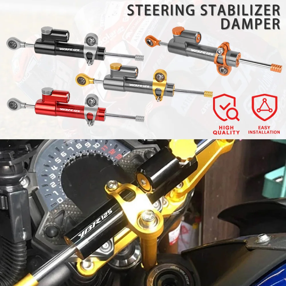

FOR YAMAHA YBR125 YBR 125 2005-2020 2021 2022 2023 2024 Universal Aluminum Motorcycle Damper Steering Stabilize Safety Control