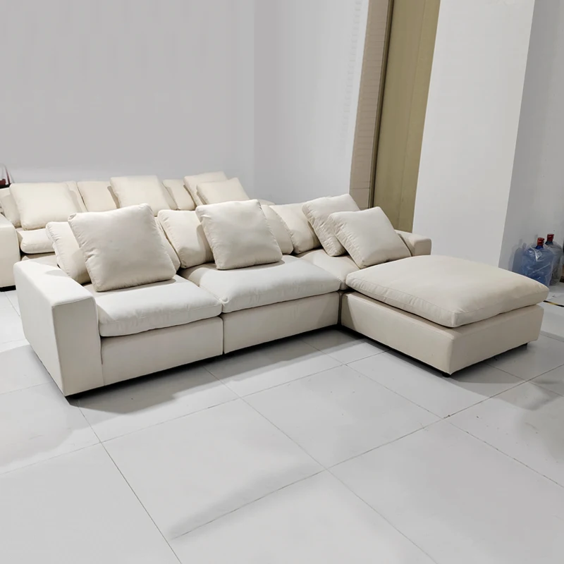 AIROW Modern Comfort Modular Velvet Sectional Sofa Set, Down Filled for Living Room