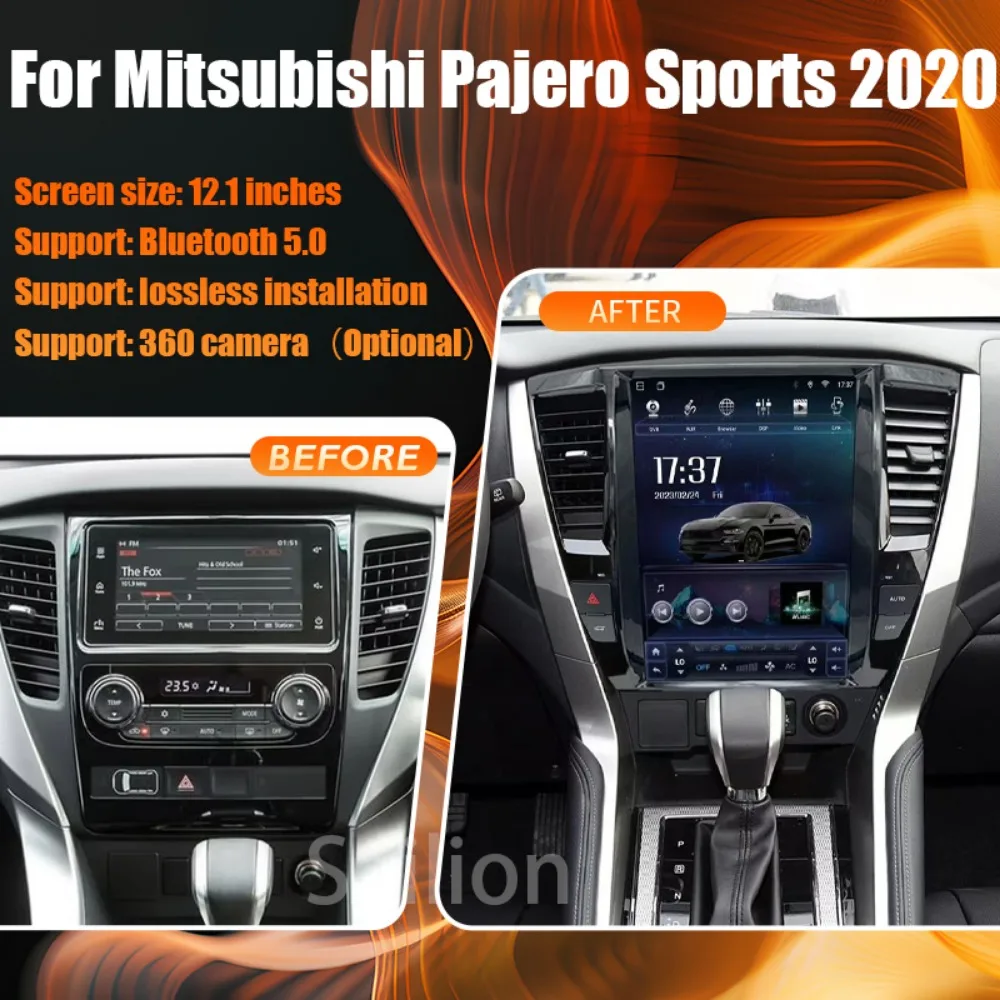 Android14 Car Radio For Mitsubishi Pajero Sport 3 L200 5 Triton 3 2016-2021 Tesla Automotive Multimedia Carplay Auto WIFI Stereo