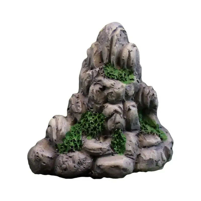 Resin Rockery Mountain View Decor Mountain Rocks Aquarium Aquarium Landscape Rock Hiding Cave Aquarium Ornament For Fish