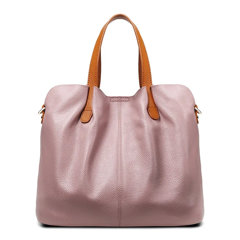 

2024 New Luxury Women Messenger Bags 100% Genuine Leather Famous Handbag Brands Female Designer Shoulder Tote Bag Casual Tote