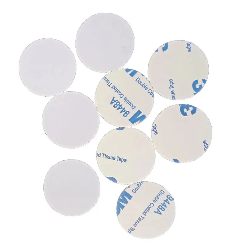 Writable RFID 125khz Rewritable T5577 Sticker Coin Adhesive Back Dia 25mm Thickness 1mm