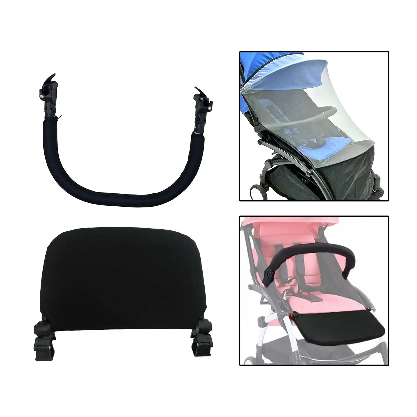 

2x Stroller Extension Footrest and Armrest Leg Rest Universal Footrest Extended Seat Pedal for Infants Pushchair Babies Toddlers