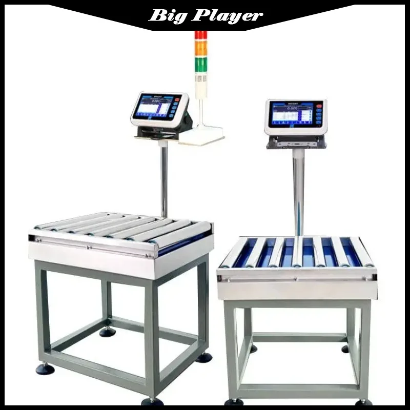 Weighing Scale With 3 Colors Alarm Roller Scale Industrial Weight Checkweigher