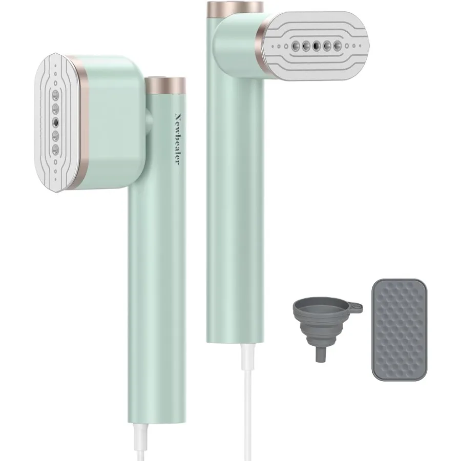 

1200W Portable Steam Iron with 2 Steam Levels for Clothes Offers Horizontal and Vertical Steaming Dry Ironing Functionality Hea