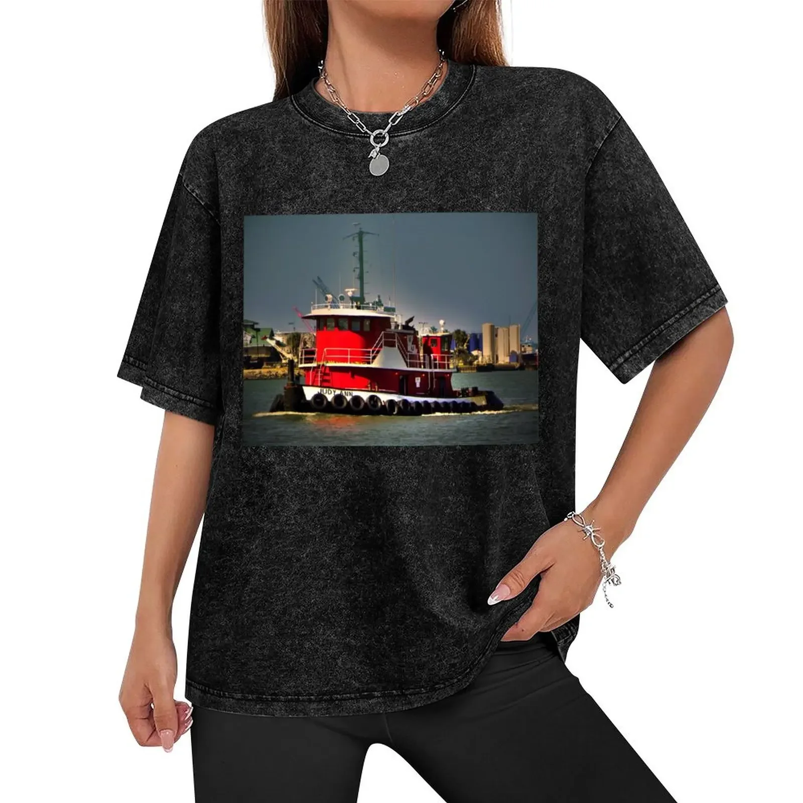 Tugboat T-Shirt custom t shirt graphics baggy shirts quick-drying black t-shirts for men