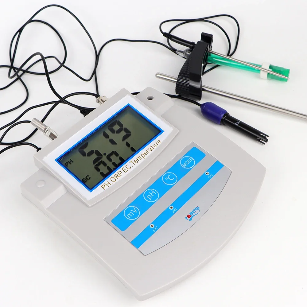 Dijital PHS-26C Dedektörü Çok Fonksiyonlu 6'sı 1 Arada Su Kalitesi Test Cihazı Masa Üstü PH Test Cihazı Su Ürünleri Yetiştiriciliği için