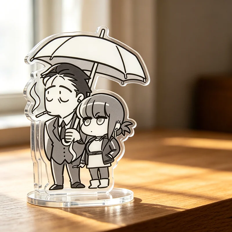 Anime Smoking Behind the Supermarket with You Cosplay Standing Plate Kawaii Acrylic Figure Stand Desktop Ornament Decoration