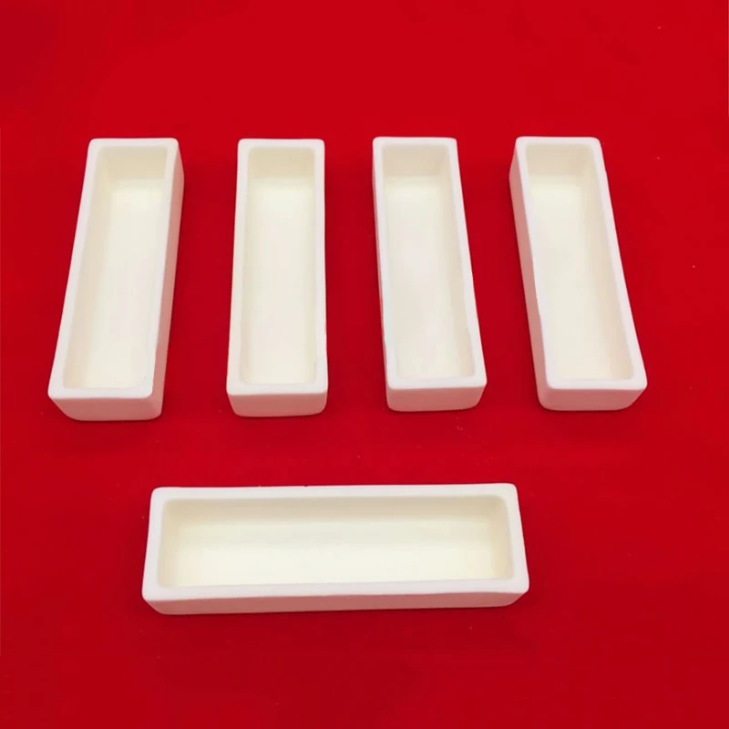 100x40x20mm/100x30x20mm/100x20x20mm/ with lid rectangular corundum crucible/Alumina Corundum crucible/Al2O3 ceramic crucible+