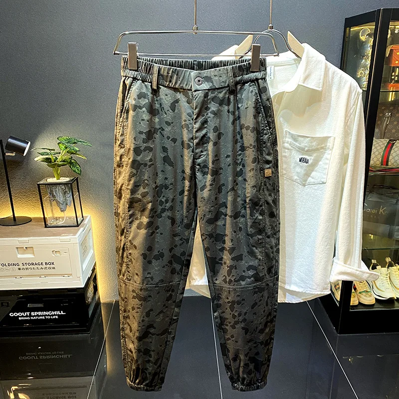 

2024 New Camouflage Sports Pants Men's Autumn and Winter Breathable Loose Leisure All-Matching Ankle-Tied Harem Overalls