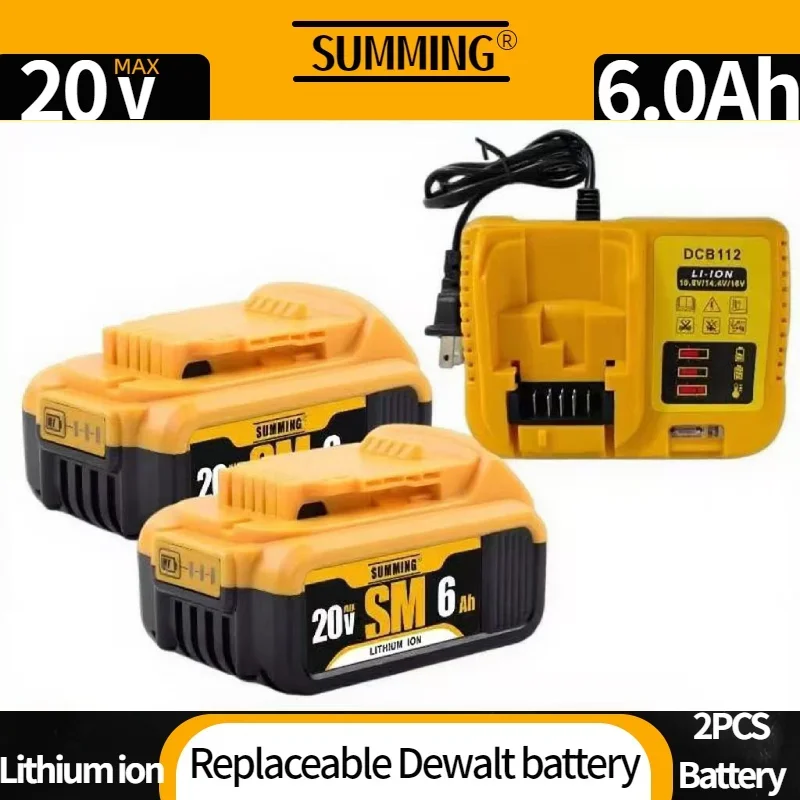 

For Dewalt 18V/20Vpower Tools rechargeable electric toolAccessories Lithium batteriesReplace DCB200 DCB184 DCB206