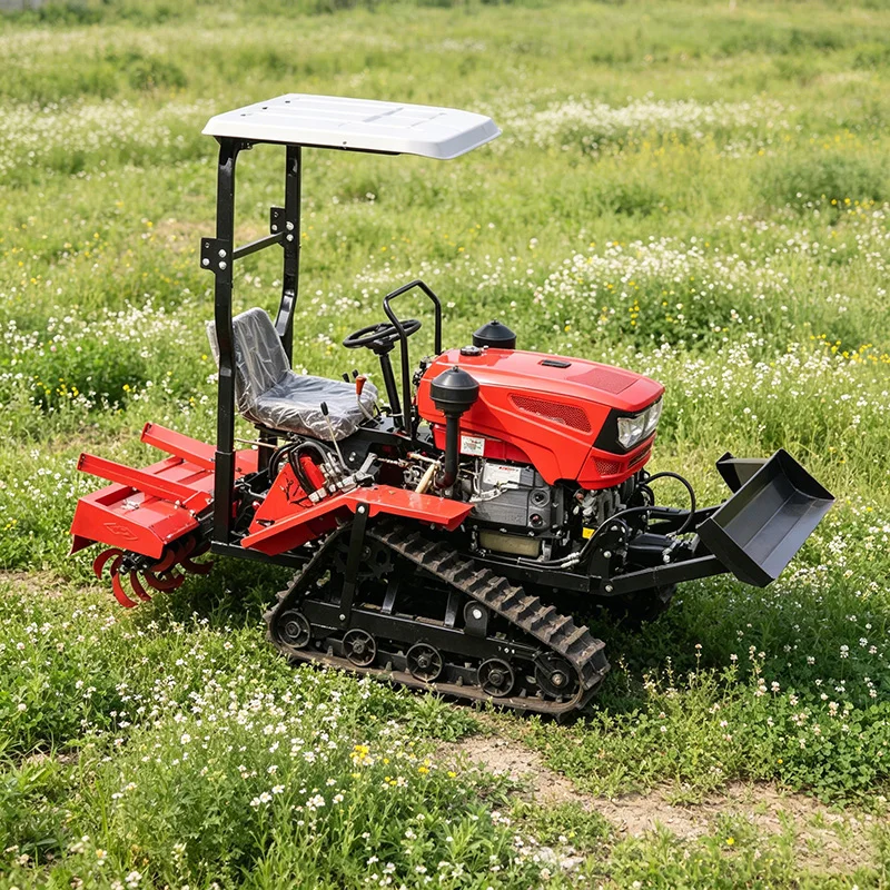 

Индивидуальный многофункциональный самоходный трактор-плужник, гусеничный роторный культиватор и сельскохозяйственный микрокультиватор