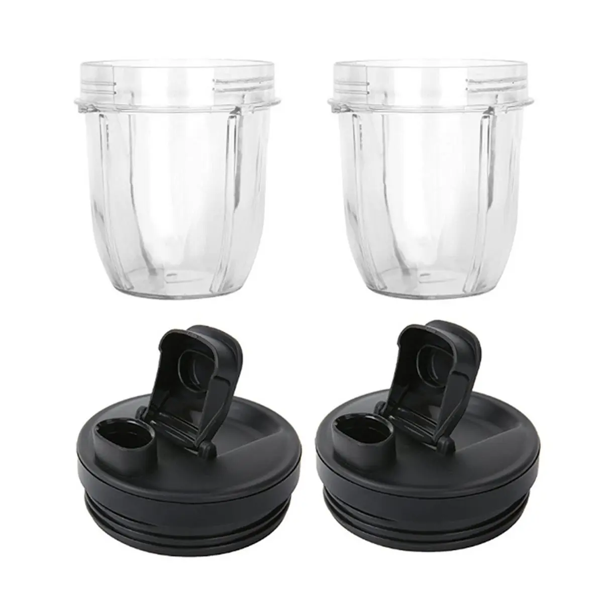 update. 2 Pack 12 Oz Cup Replacement Parts Compatible for Nutri Ninja Auto-IQ Blenders 426KKU450 with Cover Lid view 2