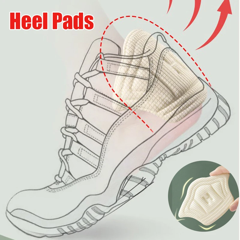 5 Pairs Shoes Heel Patch Adjustable Size Heel Pads for Sport Shoes Anti-wear Feet Care Sweat Absorption Heel Pad Insert Cushion