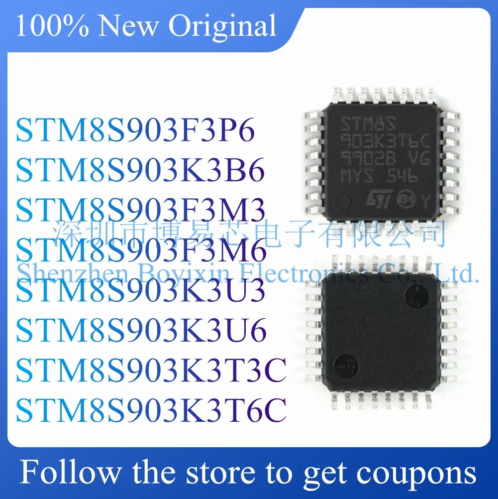 

NEW STM8S903F3P6 STM8S903K3B6 STM8S903K3U3 STM8S903K3U6 STM8S903F3M3 STM8S903F3M6 STM8S903K3T3C STM8S903K3T6C