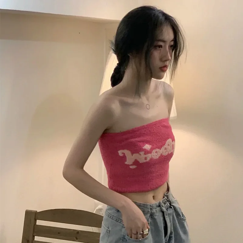 short-letter-embroidery-one-shoulder-crop-top-women's-summer-outfit-high-waist-belly-baring-ins-match-all-t-shirt