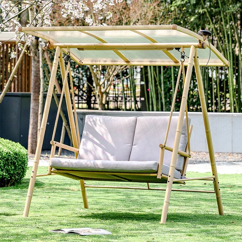 Outdoor courtyard rocking  swing casual double