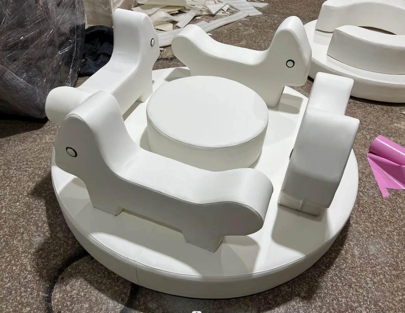 

Электрическая карусель-аттракцион для мягких игровых зон, белая, для детей, оборудование для детских площадок, полностью белая, акция Eventpromote